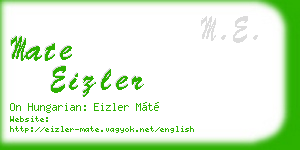 mate eizler business card