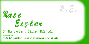 mate eizler business card